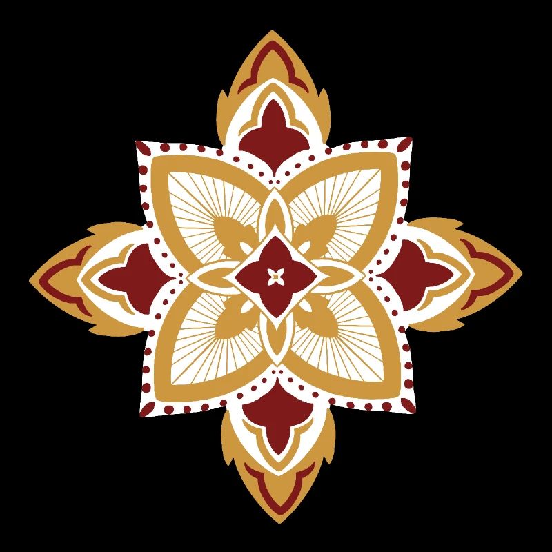 oriental pattern morocco gold red