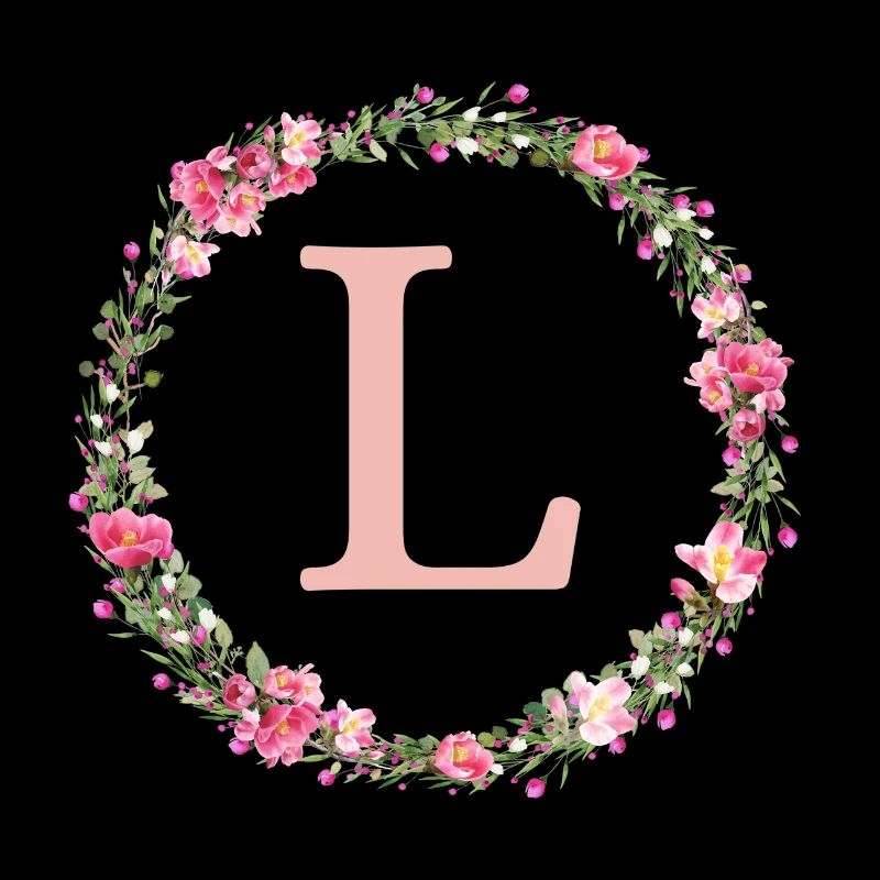L Monogram, Couronne de fleurs, Personnalisable