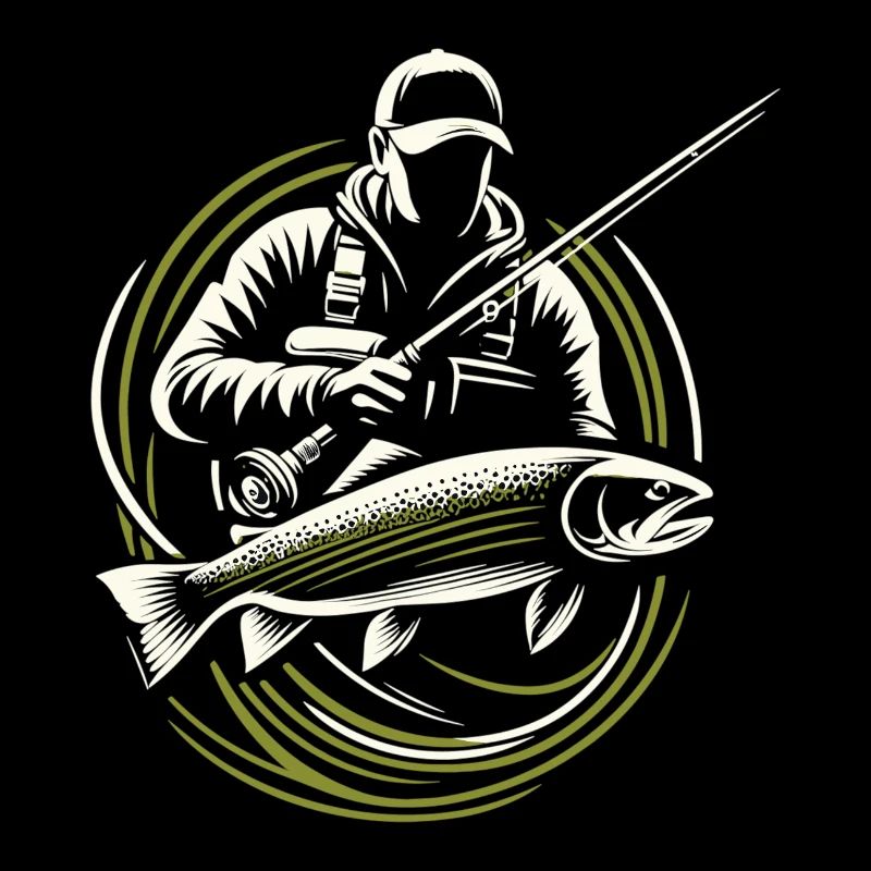 Pêche Pêcheur Truite Poisson Géant Cadeau
