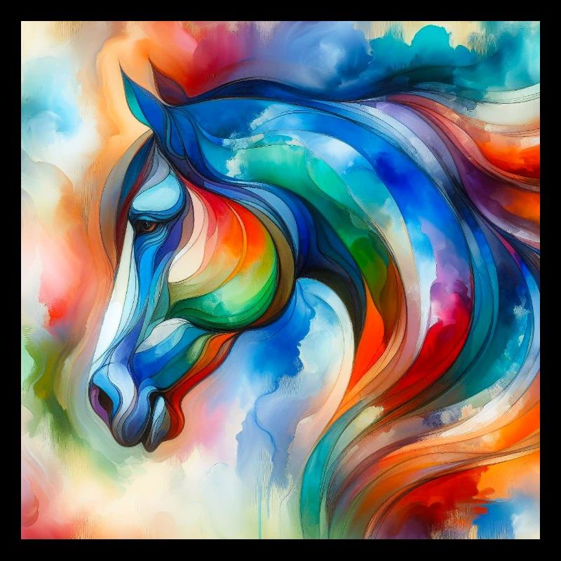 Portrait de cheval abstrait