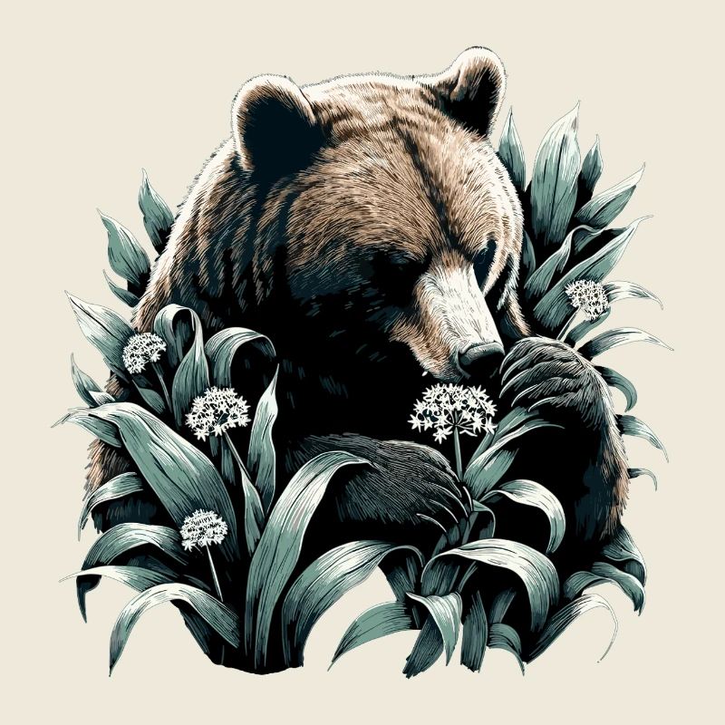 Bear Eats Wild Garlic Gift