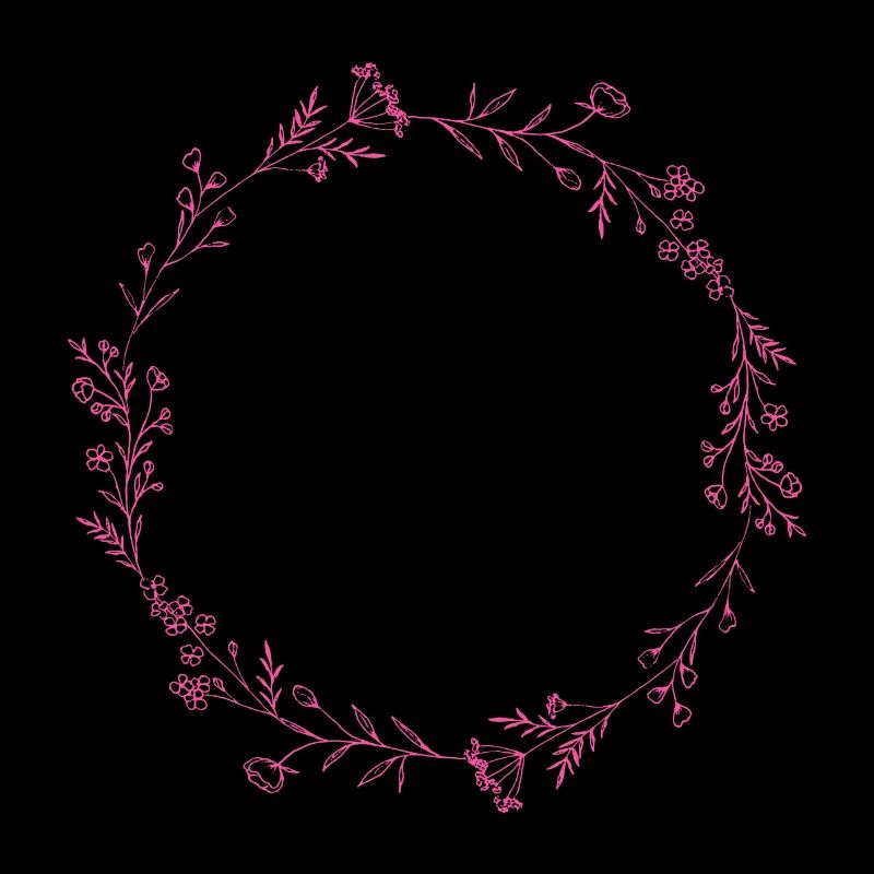 Cercle de fleurs de fleurs roses