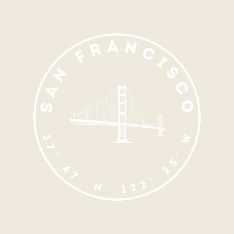 San Francisco - Golden Gate Bridge und Koordinaten