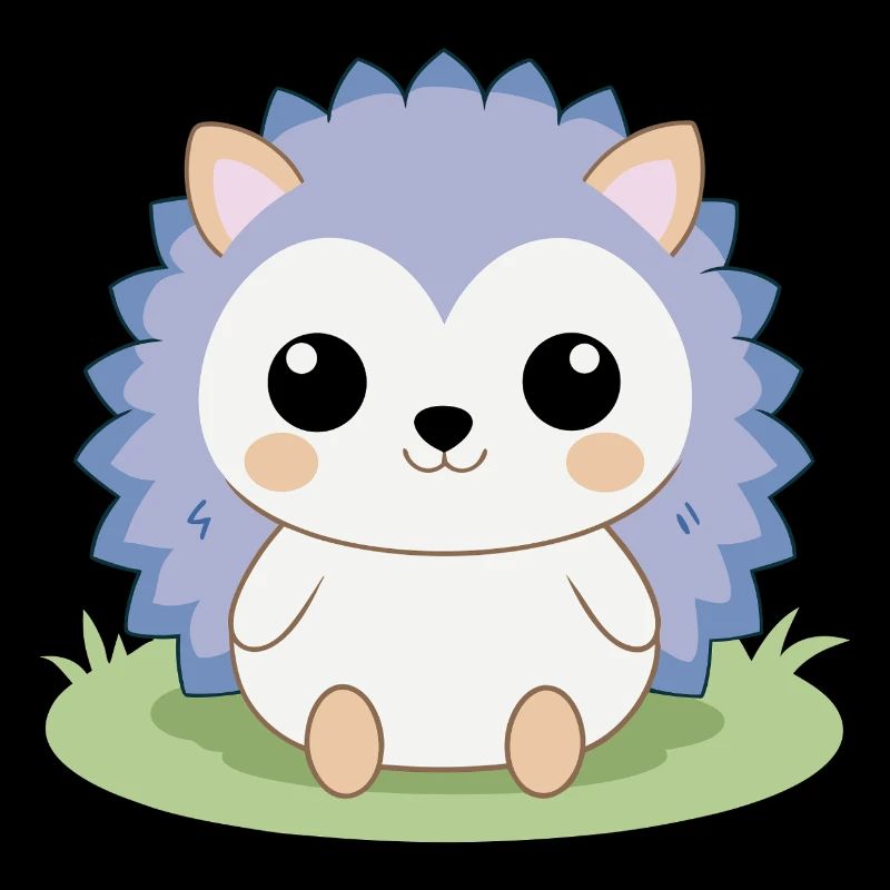 Bébé hérisson assis dans le jardin