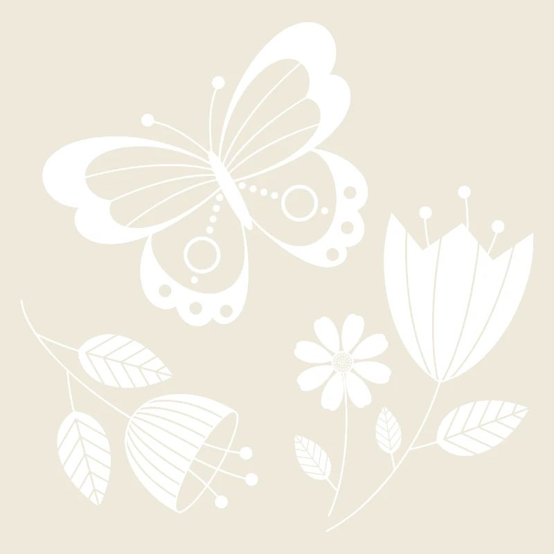 Papillon avec des fleurs