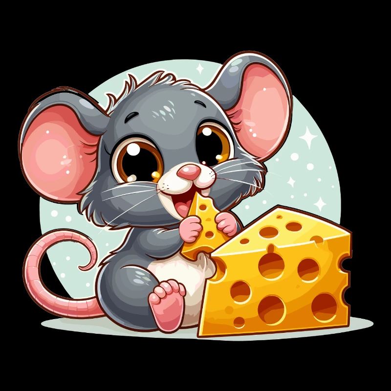 Cheese Mouse Delicious Cheese Makes Happy Gift