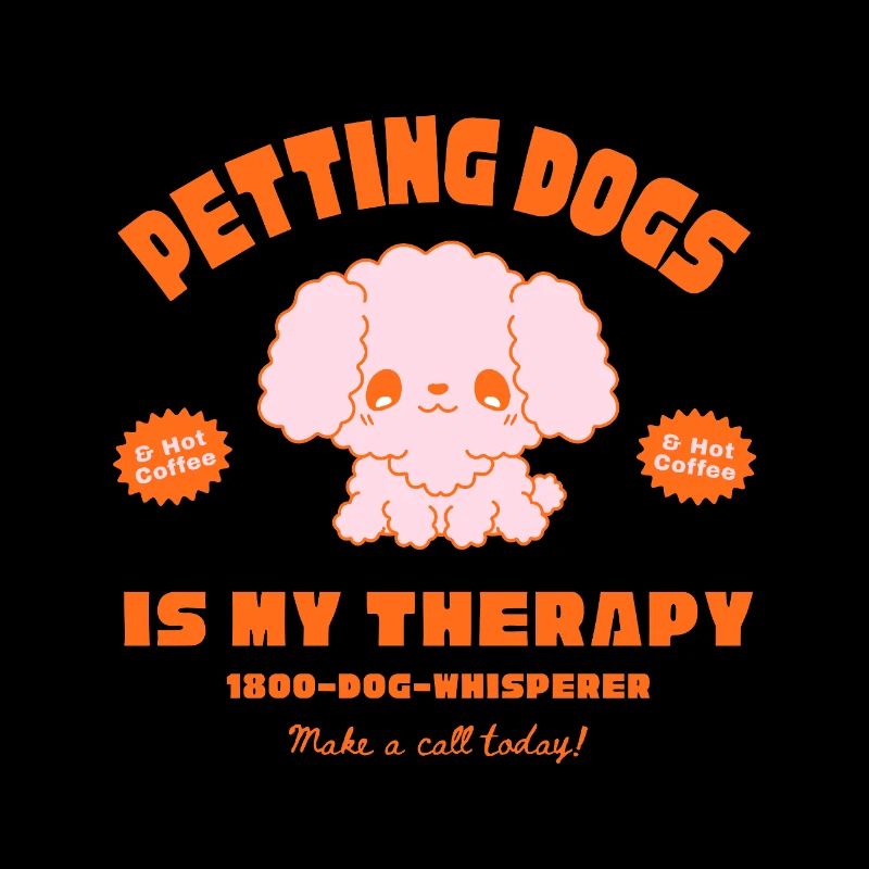 Dog therapy with coffee charm