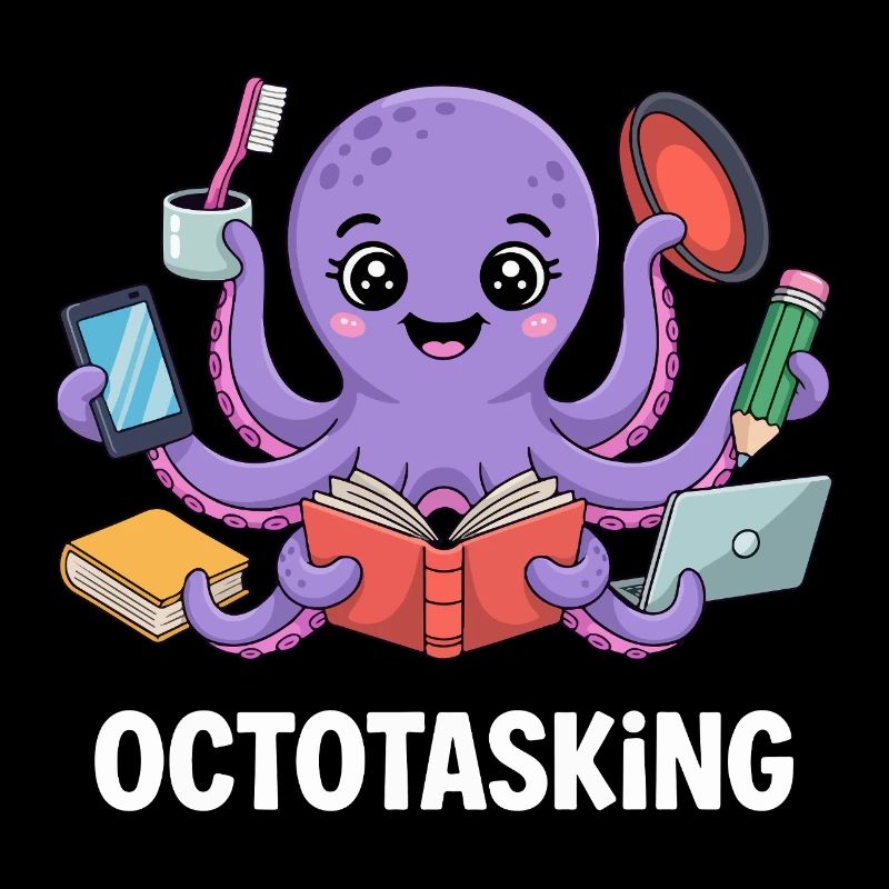 Octotasking octopus en mode multitâche