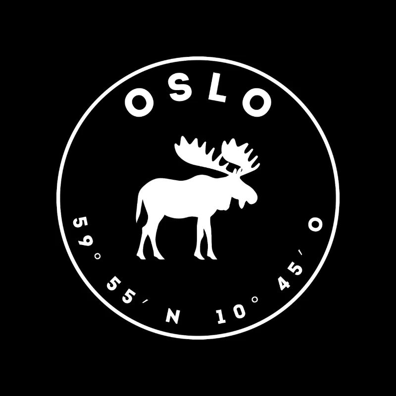 Oslo with moose and coordinates