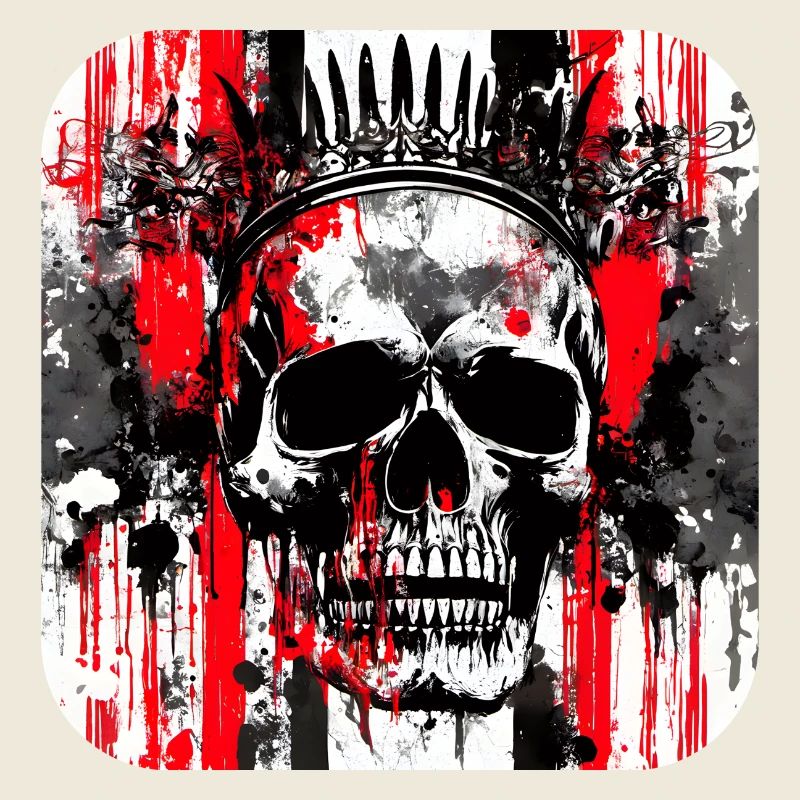 Crown Head Graffiti Skull