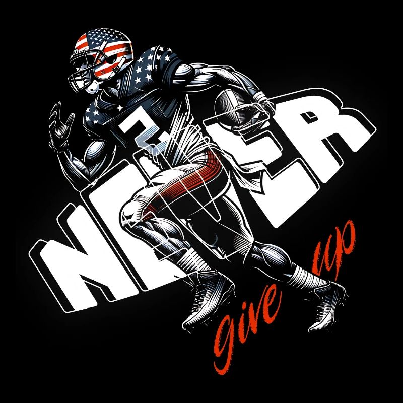 USA Flaggen Footballläufer Sprint