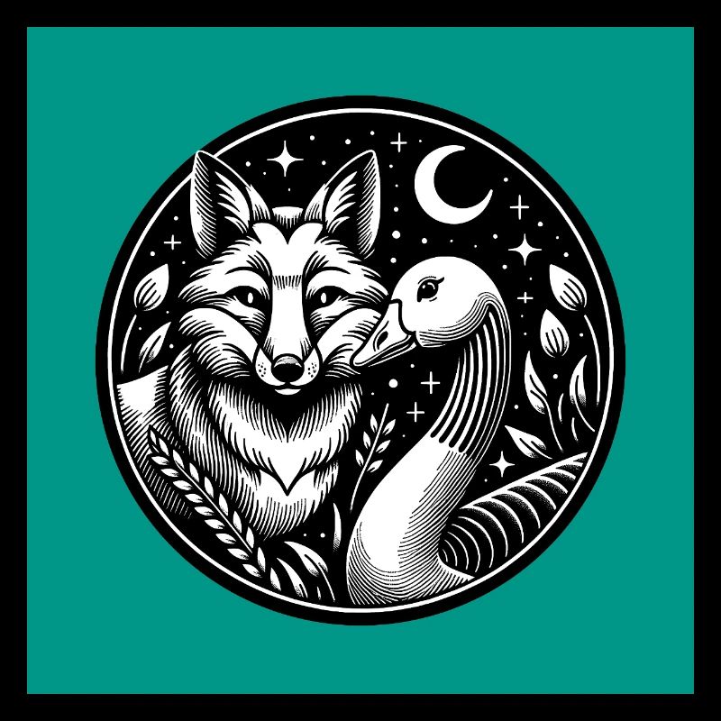 Fuchs und Gans in Freundschaft