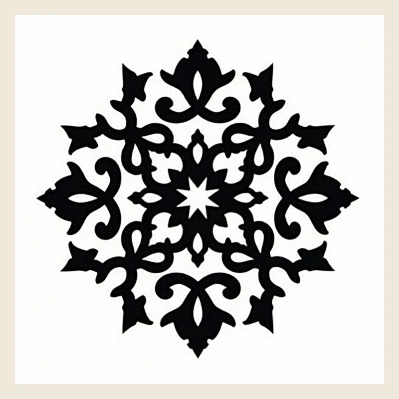 Detailed snowflake with ornamentation