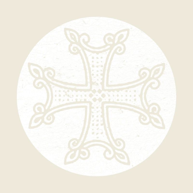 Armenian Cross in White Circle