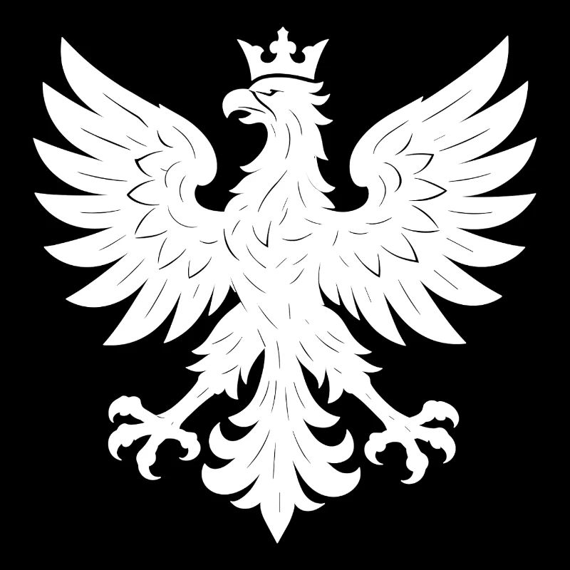 Der weiße Adler mit goldener Krone, der Polska rep