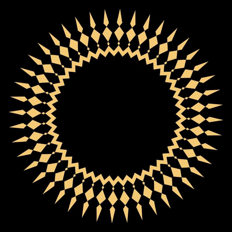 Radiant sun frame geometric