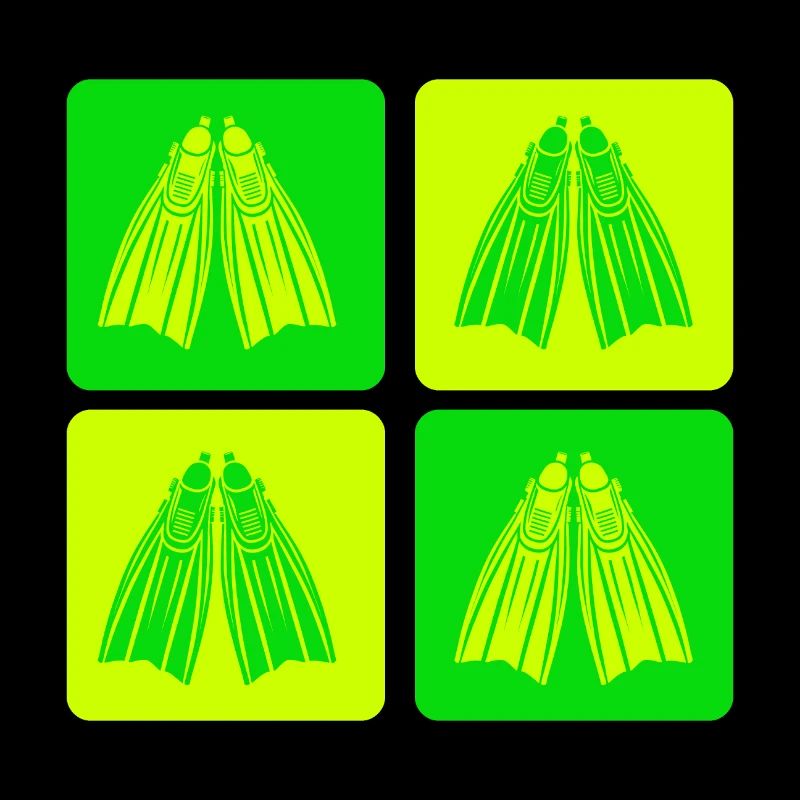 Conception de palmes de plongée rétro