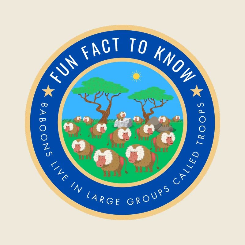 Baboons live in large groups called troops