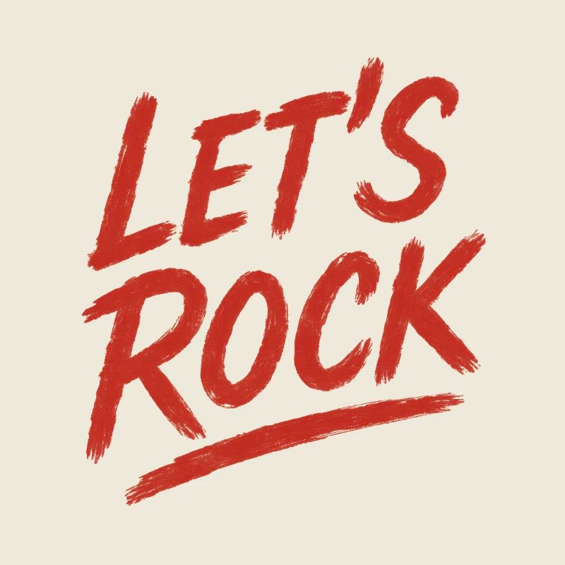 Conception graphique de texte de roche vibrante