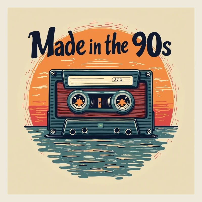 Conception audio rétro de la cassette