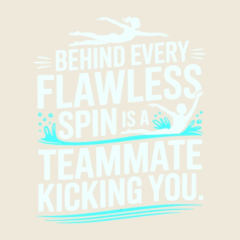 Behind Every Flawless Spin Swimming Teammate