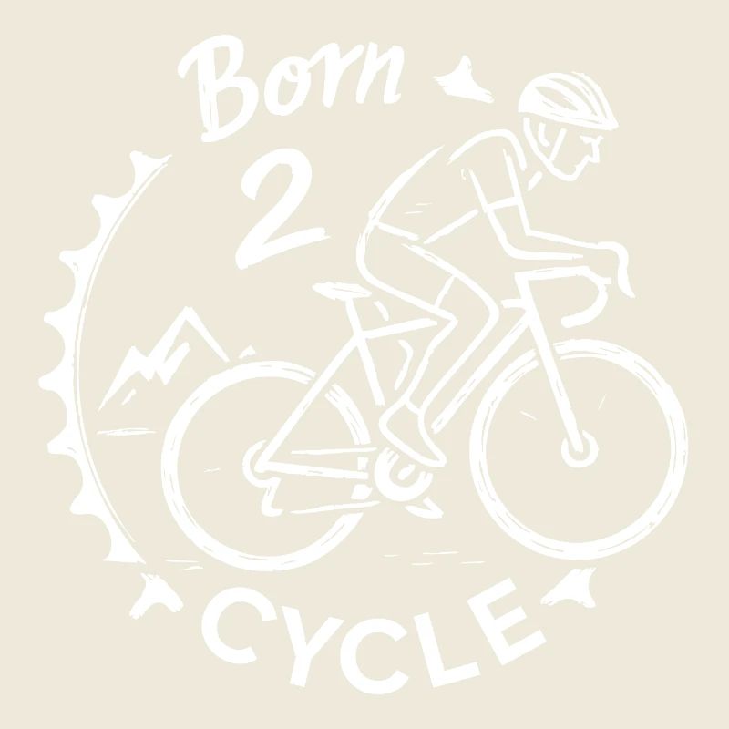 Motif de vélo Born 2 Ride