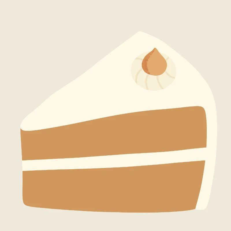 Nut Cake Slice Design