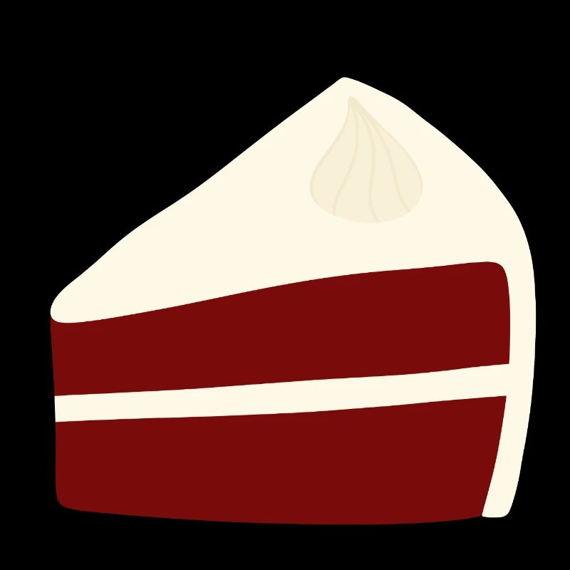 Whimsical Red Velvet Cake Illustration