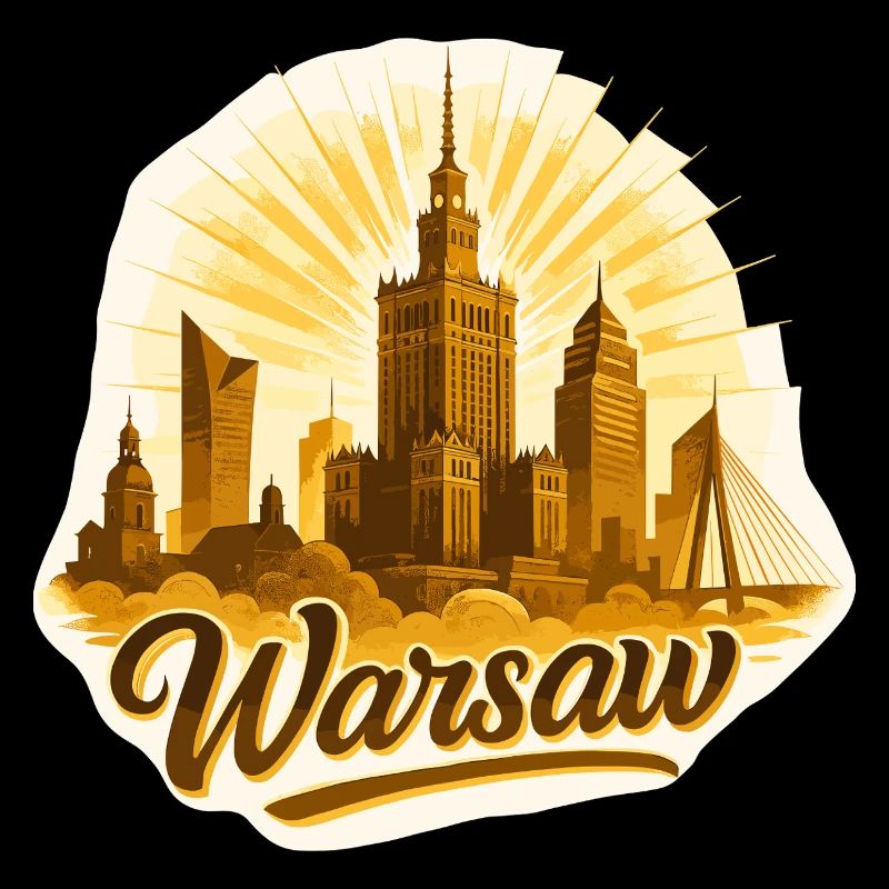 Varsovie Or Warszawa Capitale Pologne Cadeau