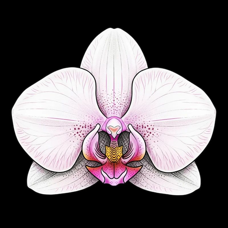 Illustration d’orchidée élégante pour la mode