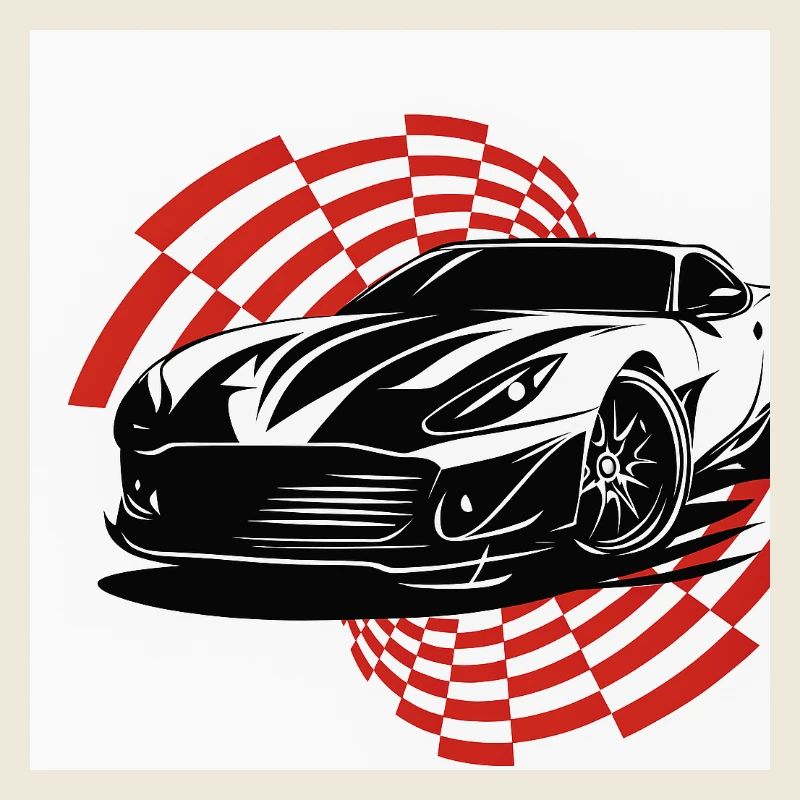 A sports car with a dynamic style