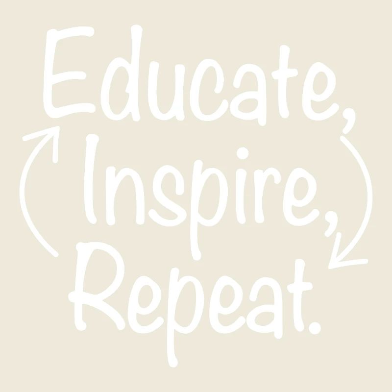 Educate Inspire Repeat Lehrer Lehrerin Spruch  
