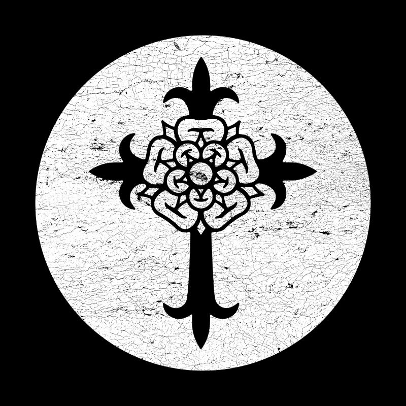Mittelalterliches Blumenkreuz Design
