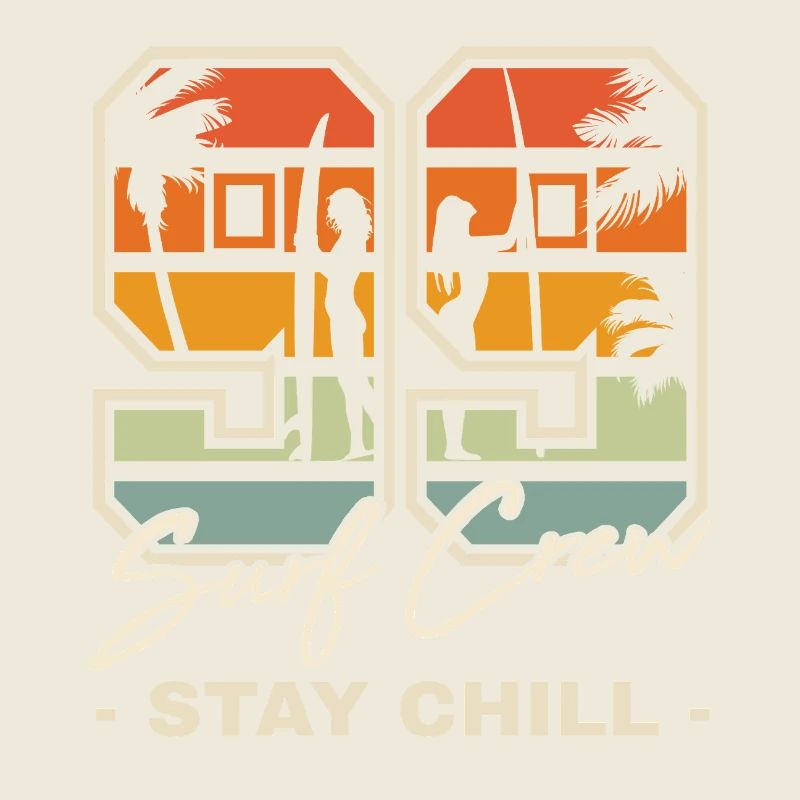 Retro Sunset Surf Chill Design