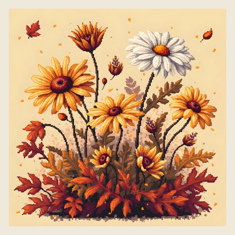 8-Bit Autumn Blooms