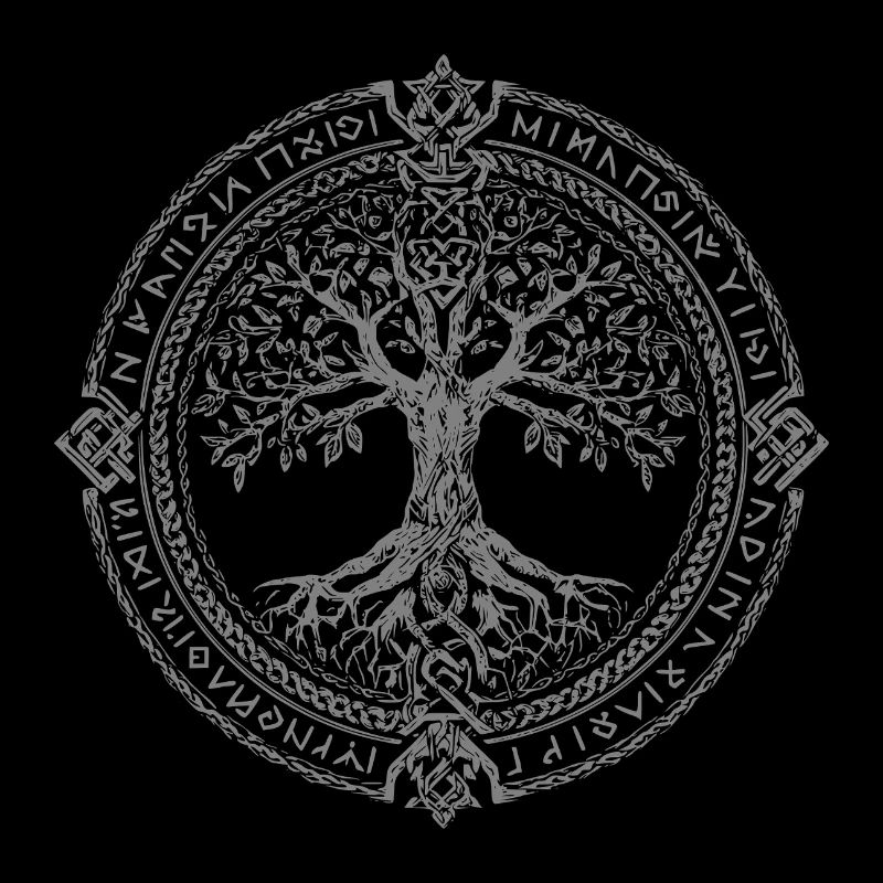 Baum des Lebens Symbol Runen Wikinger