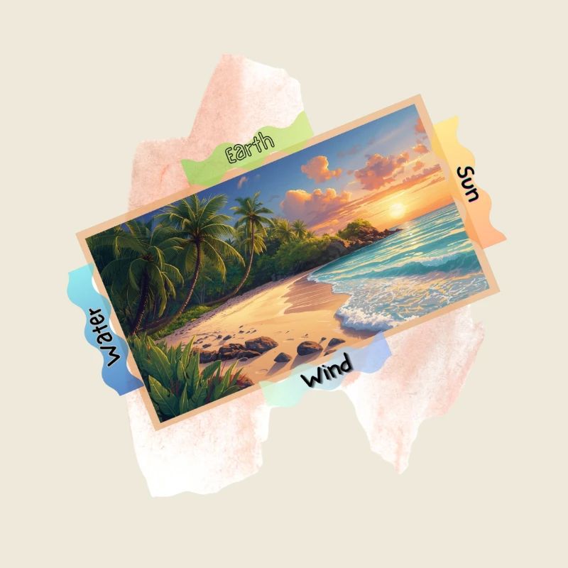 Nature plage image mignon design d’été