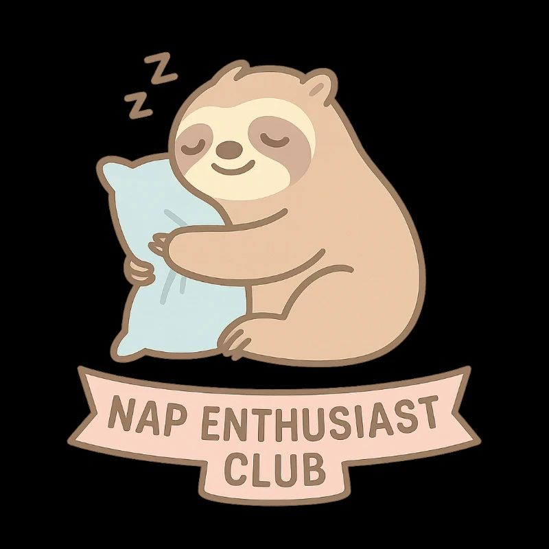 Sleeping raccoon illustration
