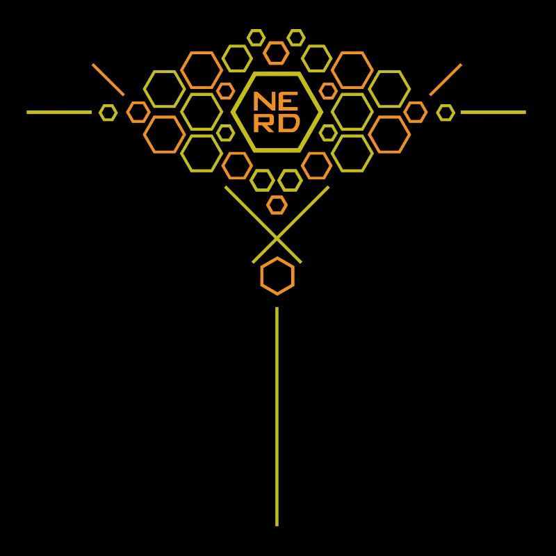 Nerd Hex Muster Gradient