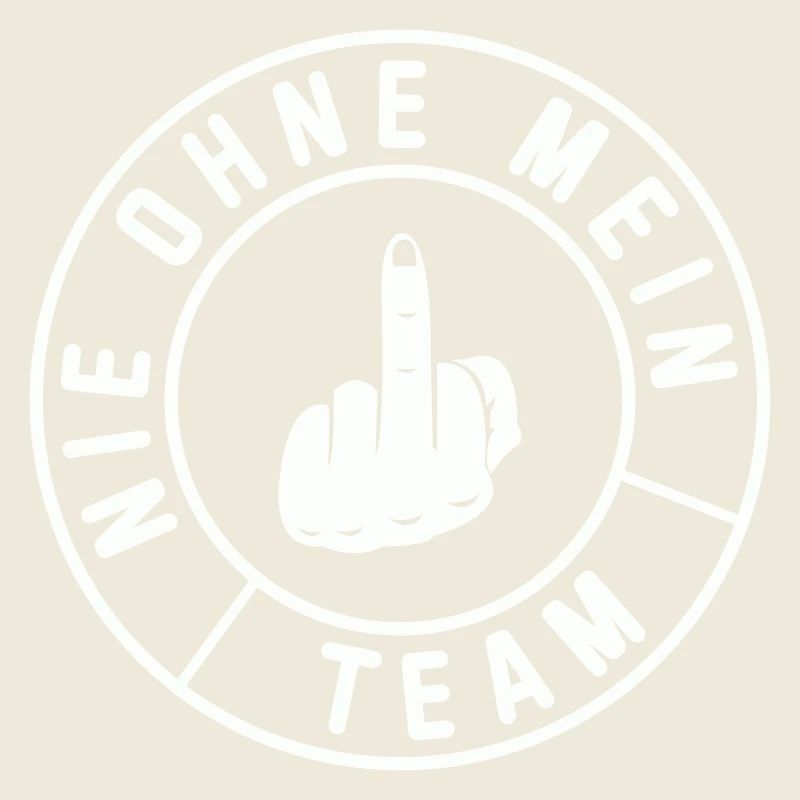 Mein Team Mittelfinger Emblem