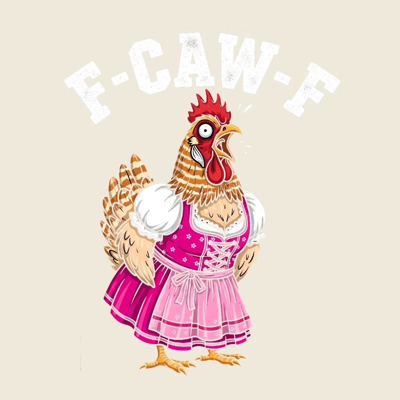 F-Caw-F Bielefelder Kennhuhn Dirndl Meme Funny