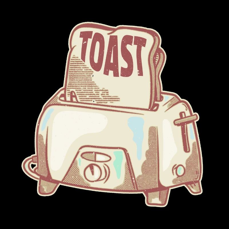Vintage Toaster Motif Breakfast