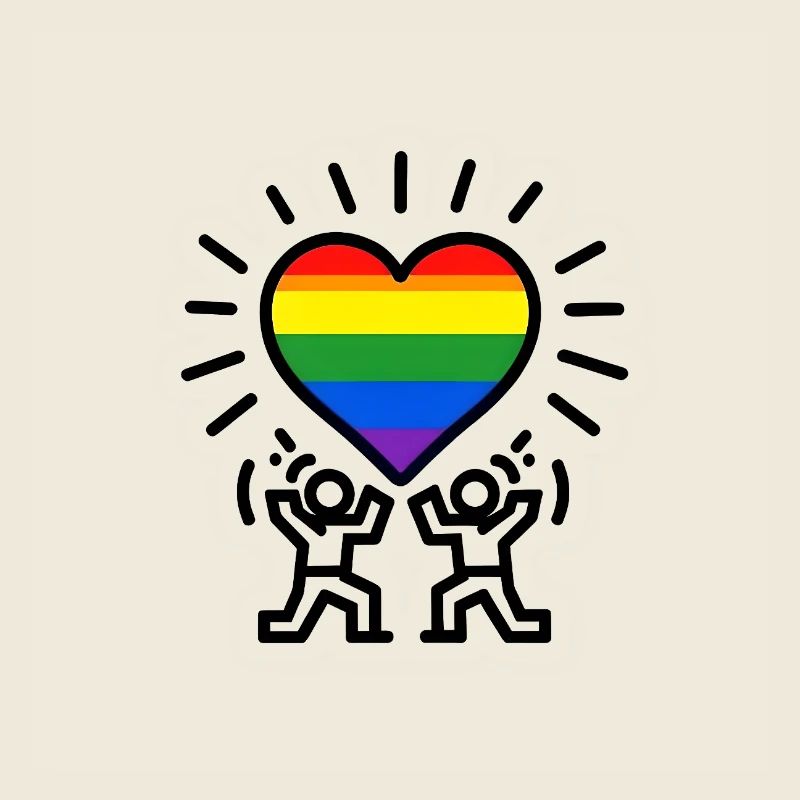 Herz-Regenbogen-Feier