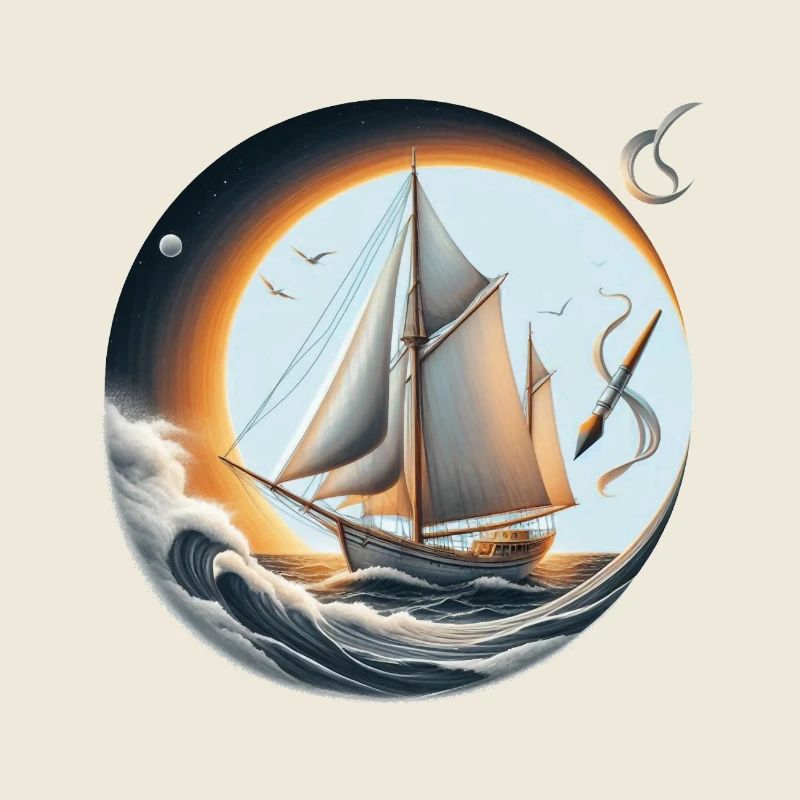 Sailing Circle at Sunset