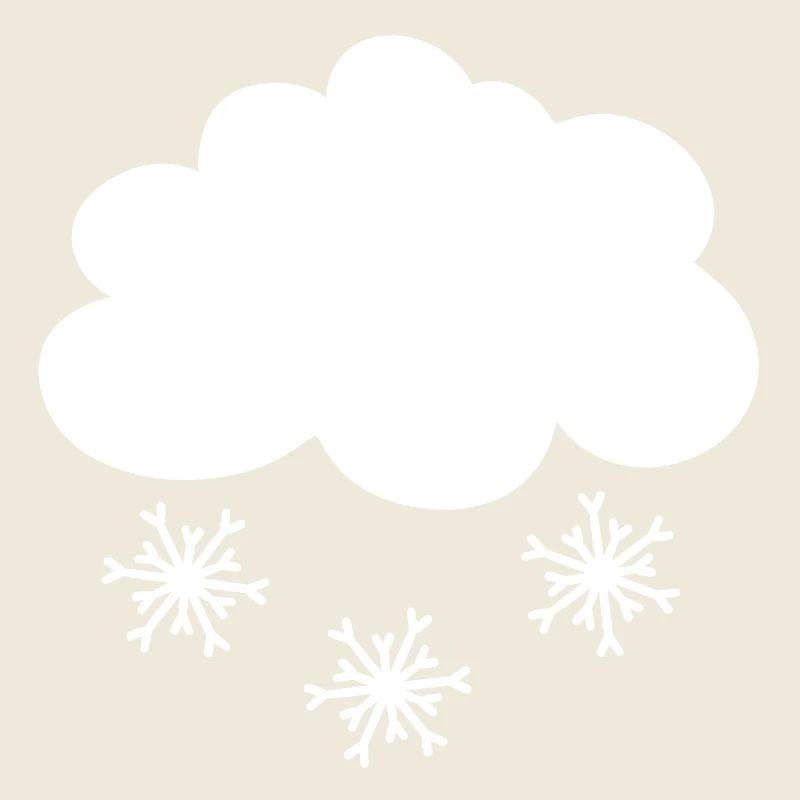 Schneewolke mit Schneeflocken