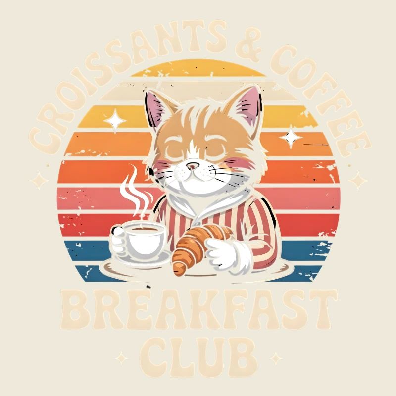 Chat Brunch Retro Café