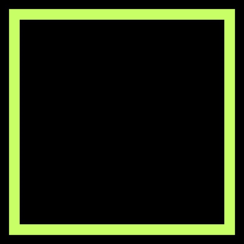 Black square with neon frame