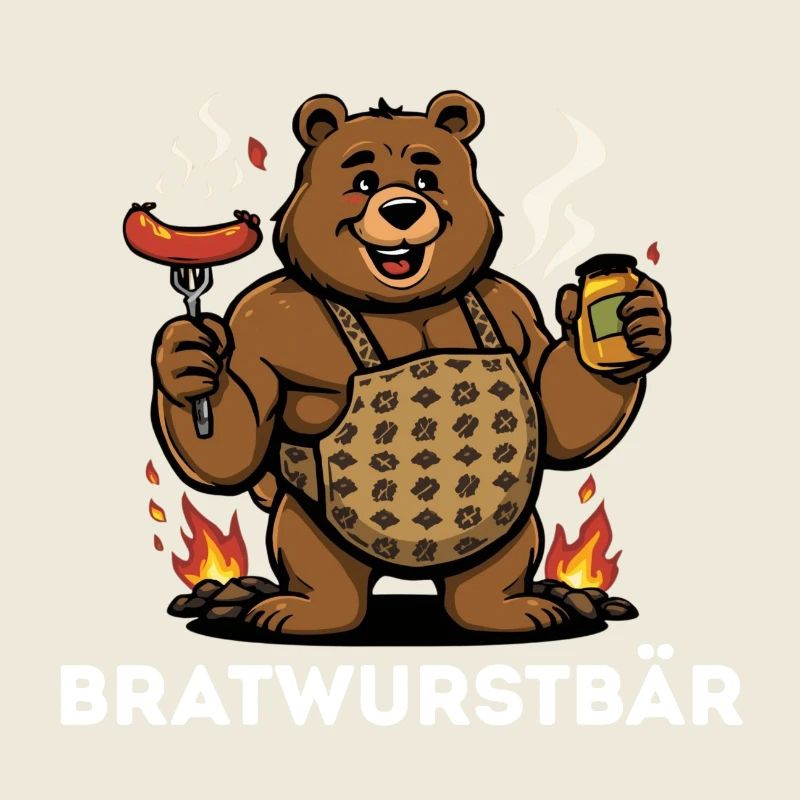 Bratwurst Bear Barbecue Gift Gift Idea