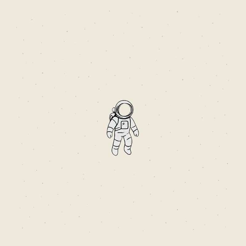 Astronaute Seul dans le Vide