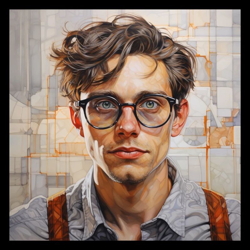 Portrait Glasses Geopattern